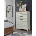 Vista Bedroom - Vista 5 Drawer Chest in Hickory and Shell