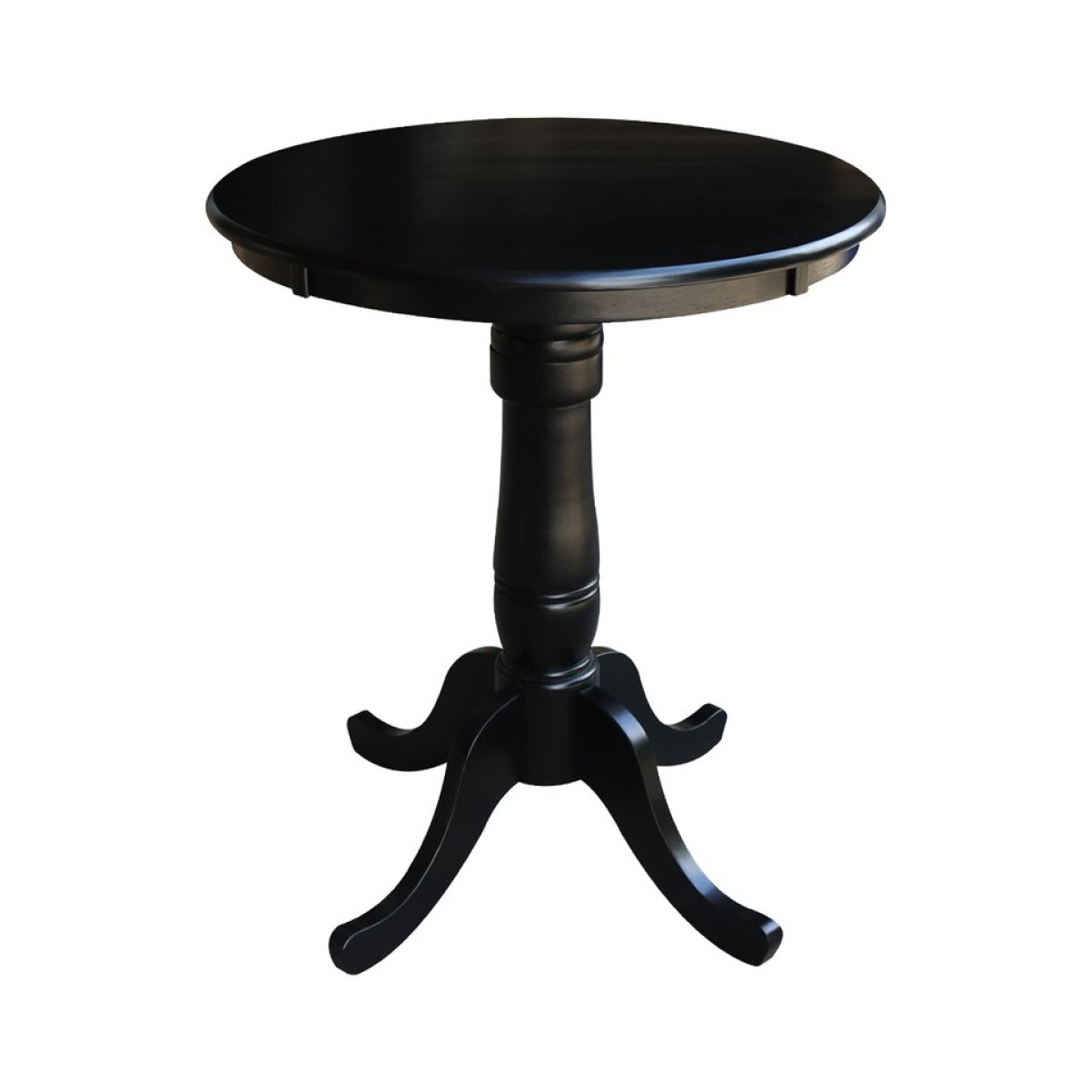 cb57fb1c53e429627f9dced00bb42a9e Dining Essentials - 30'' Round Table Top w/36"H Traditional Pedestal w/Extension in Black - Image 1