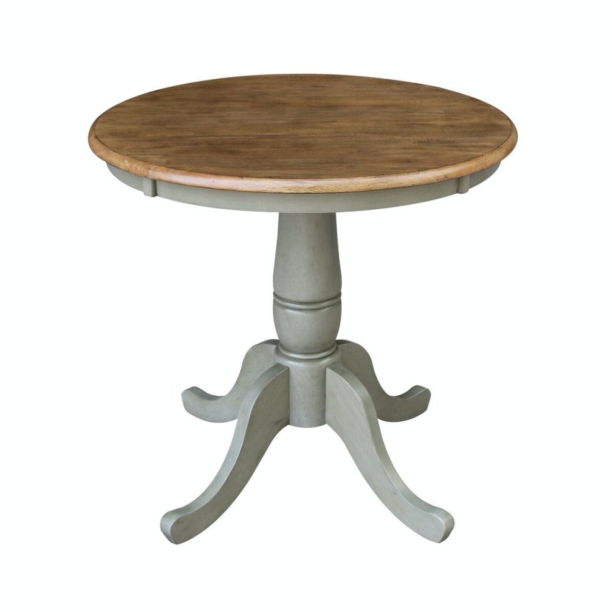 cbac3e6f07f63e22d8a01dd27fccb097 Dining Essentials - 30'' Round Table Top w/ 30" Traditional Pedestal in Hickory/Stone - Image 1