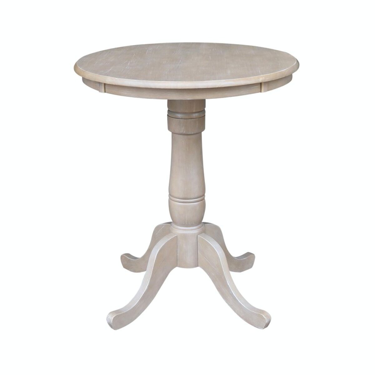cc657a0a989b36d454bd613ad5ab521a Dining Essentials - 30''Round Table Top w/36"H Traditional Pedestal w/Extension in Taupe Gray - Image 1