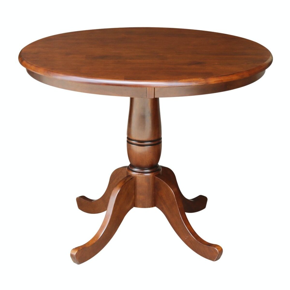 ce5802a5b5baefe5cebb13eb5ae1f79d Dining Essentials - 36'' Round Table Top w/30"H Traditional Pedestal in Espresso - Image 1