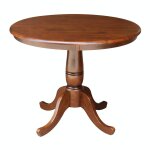 Dining Essentials - 36'' Round Table Top w/30"H Traditional Pedestal in Espresso