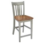 Dining Essentials - San Remo Stool in Hickory & Stone