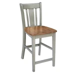 Dining Essentials - San Remo Stool in Hickory & Stone