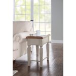 Home Accents - Vista Side Table in Hickory & Stone - Image 3