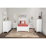 Tykes Bedroom - Pure White Cottage Twin Bed - BD08-201THN