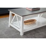 Home Accents - Surrey Coffee Table in Heather Gray and White - Image 3