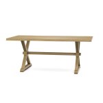 Farmhouse Live Edge Table Top w/ Farmhouse Trestle Base - T-3872TB - Image 6