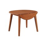 Dining Essentials - 42" Round Drop Leaf Table in Bourbon Oak