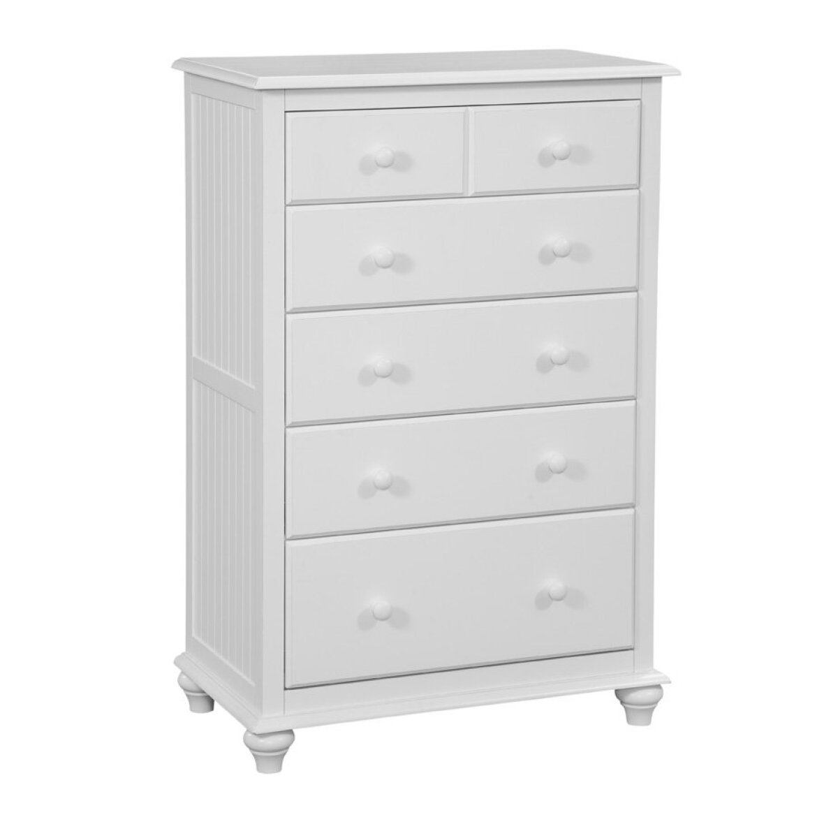db483d1e1d33c534f1a72f4d9212dbcd Cottage 5 Drawer Chest in White - Image 1