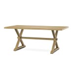 Farmhouse Live Edge Table Top w/ Farmhouse Trestle Base - T-3872TB - Image 25