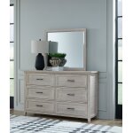 Sanibel Bedroom - Sanibel 6 Drawer Dresser and Sanibel Mirror in Macchiato - BD96-2450