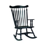 Home Accents - Colonial Rocker in Antique Black