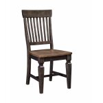 Vista Collection Slat Back Chair in Hickory & Coal