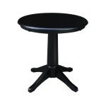 Dining Essentials - 30'' Round Table Top w/30"H Transitional Pedestal in Black