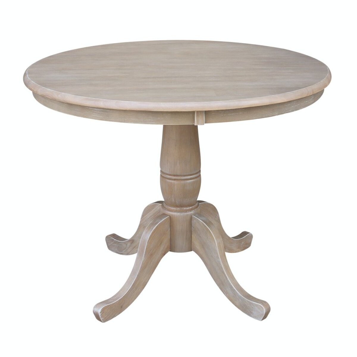 e2cc4e6cdb33e018546076bd2ea4b1ea Dining Essentials - 36'' Round Table Top w/30"H Traditional Pedestal in Taupe Gray - Image 1