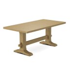 Trestle Solid Table Top w/ Trestle Table Base - T-7236B - Image 36