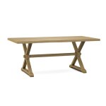 Farmhouse Live Edge Table Top w/ Farmhouse Trestle Base - T-4074A - Image 3