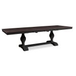 Cosmopolitan Collection - Dbl Leaf Tabletop w/ Grandeur Base in Coal and Black - T46-4210XB