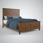 Farmhouse Chic Rustic King Bed in Bourbon