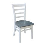 Dining Essentials - Emily Chair in Heather Gray and White