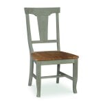 Vista Collection Panel Back Chair in Hickory& Stone