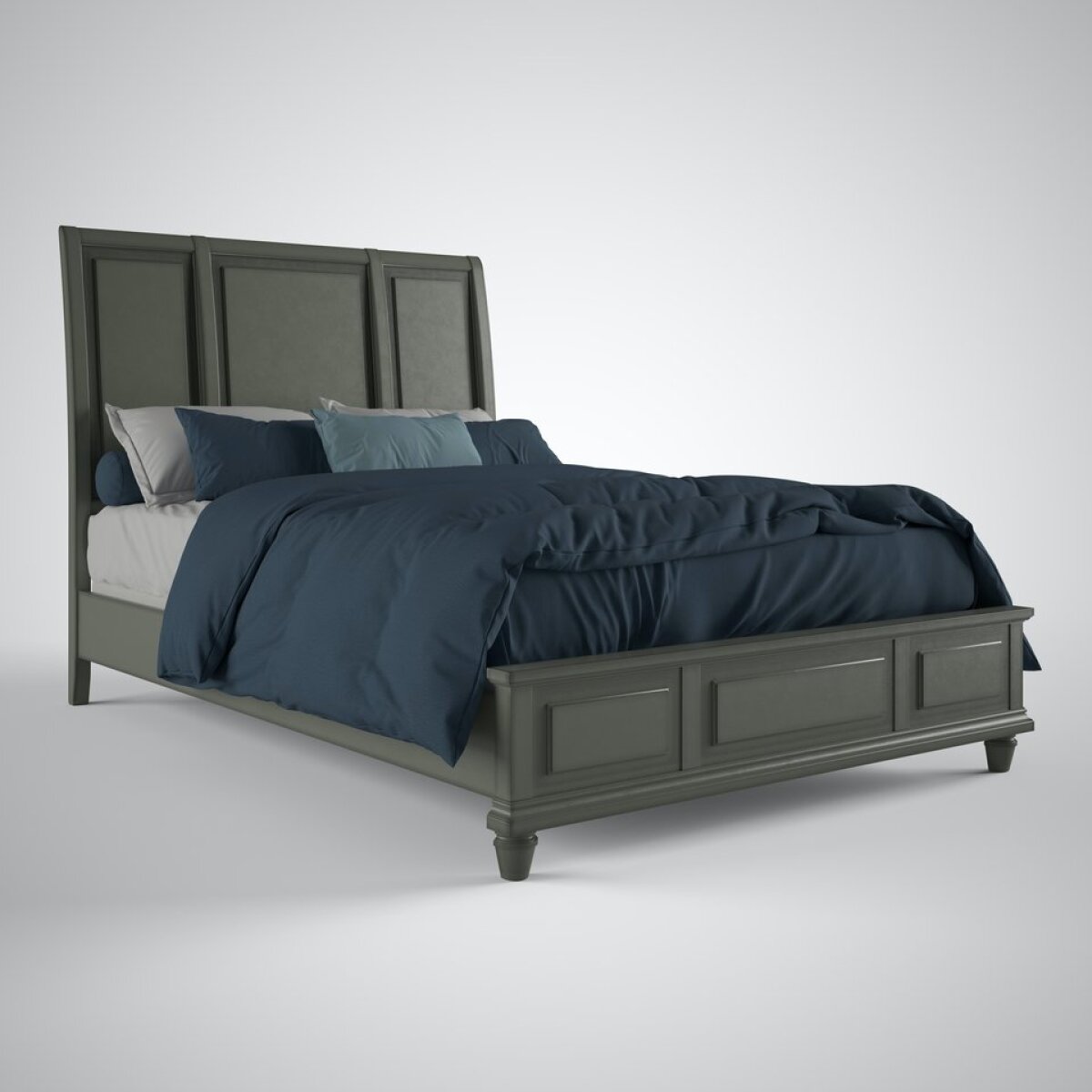 e6f99206746c64ab63fd27a6914d0753 Summit Sleigh Bed in Heather Gray - Image 1