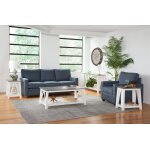 Home Accents - Surrey Coffee Table in Heather Gray and White - Image 4