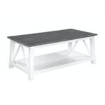 Home Accents - Surrey Coffee Table in Heather Gray and White - Image 5