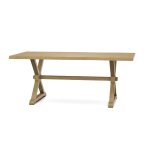 Farmhouse Live Edge Table Top w/ Farmhouse Trestle Base - T-4074A - Image 24