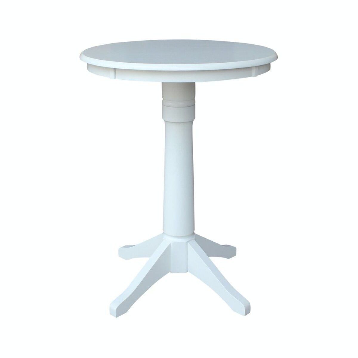 f1999a5c7c1cde9246fa947f2770a661 30'' Round Table Top w/ 36" Transitional Pedestal w/ Extension in Pure White - T08-30RT - Image 1