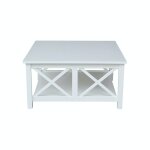 Hampton Collection Square Coffee Table in Pure White - Image 4