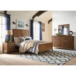 Queen Farmhouse Chic Bed in Bourbon - BD42-901QH
