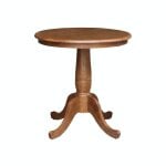 Dining Essentials - 36'' Round Tabe Top w/ 30''H Traditional Pedestal in Bourbon Oak - T42-36RT