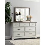Summit 7 Drawer Chest in Mist & Heather Gray