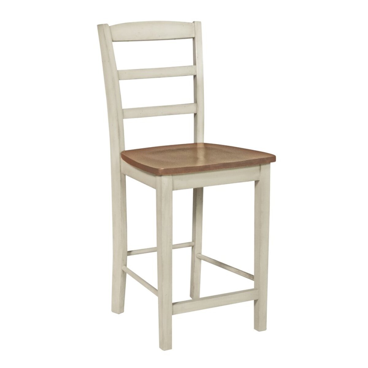 f84fbdfed493c4cfbcbbceb0a6fa34f8 Dining Essentials - 24" Madrid Counter Stool in Hickory and Shell - Image 1