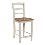 Dining Essentials - 24" Madrid Counter Stool in Hickory and Shell