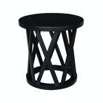 Home Accents - Ceylon Round End Table in Black