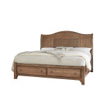 Cool Farmhouse Sleigh Bed w/ Storage Footboard