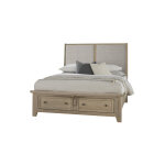Woodbridge Upholstered Bed with storage -Grey
