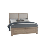 Woodbridge Upholstered Bed with storage -Grey