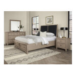 Woodbridge Upholstered Bed with storage -Black - Image 3
