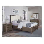Woodbridge Upholstered Bed with storage -White - Image 3