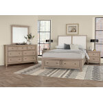 Woodbridge Upholstered Bed with storage -White - Image 3