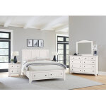Cool Farmhouse Panel Bed w/ Storage Footboard - Image 3