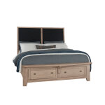 Woodbridge Upholstered Bed with storage -Black