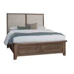 Woodbridge Upholstered Bed with storage -Grey