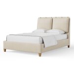NordHaven Upholstered Bed-Pure White