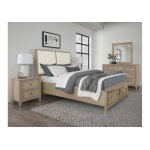 Woodbridge Upholstered Bed with storage -White - Image 3