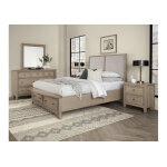 Woodbridge Upholstered Bed with storage -Grey - Image 3